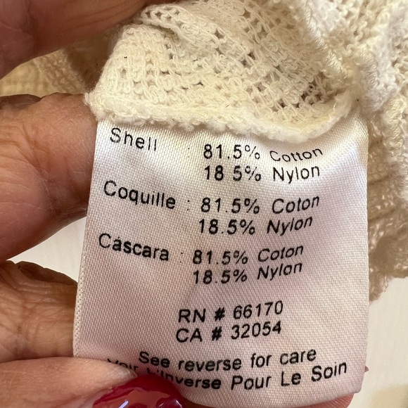 Vineet Bahl for Anthropologie Boho Embroidered Dolman Sleeve Top XS Ivory - Picture 6 of 8